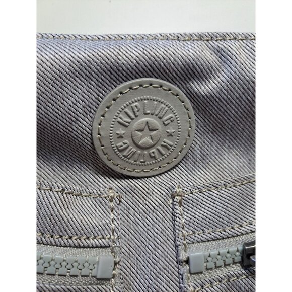 Kipling Gray Crossbody Bag With Adjustable Strap & Multiple Zipper Compartments - Picture 2 of 10